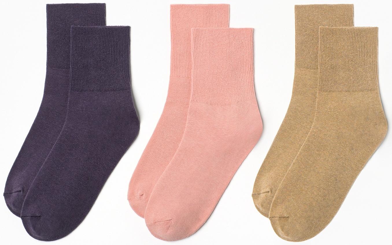 Набор женских носков KAFTAN Base 3 пары, р. 36-39 (23-25 см) сиренев/розов/беж
