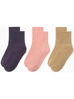 Набор женских носков KAFTAN Base 3 пары, р. 36-39 (23-25 см) сиренев/розов/беж