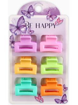 Набор крабов для волос Be happy, 2.5 х 2.5 х 1.5 см