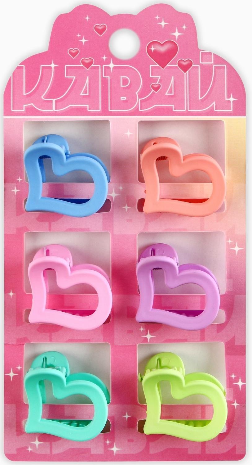 Набор крабов для волос Kawai, 2.5 х 2.5 х 1.5 см