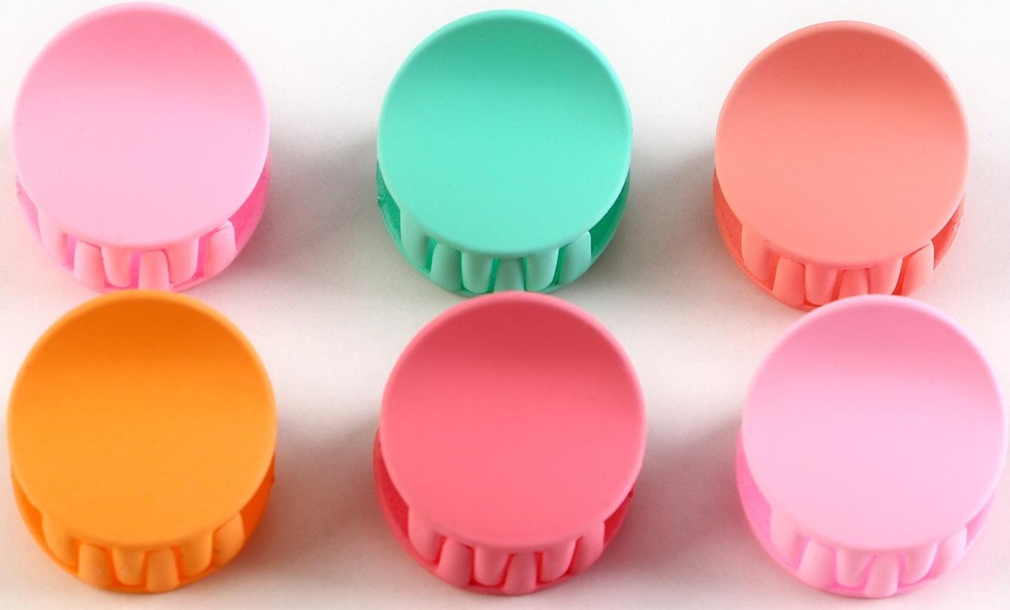 Набор крабов для волос Happy people, 2.5 х 2.5 х 1.5 см