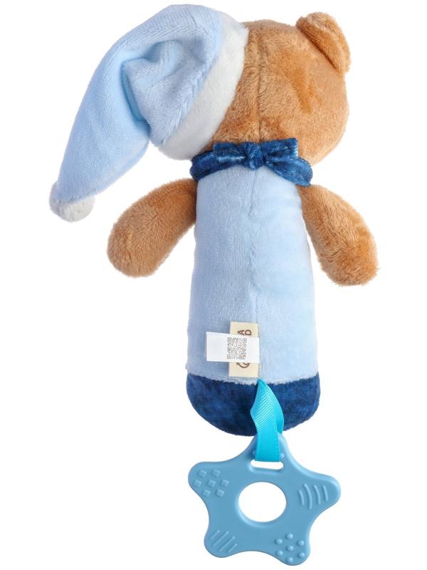 Пищалка - погремушка «Мишка», с прорезывателем, от 3 мес., Mum&Baby