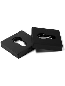 Накладка на цилиндровый механизм CAPPIO, квадратная, цвет черный, комплект