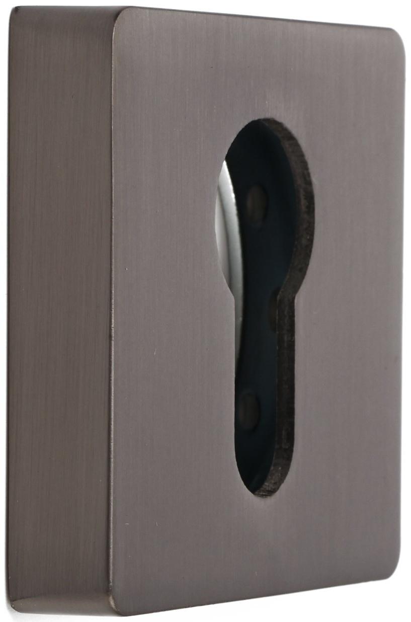 Накладка на цилиндровый механизм CAPPIO, квадратная, цвет графит, комплект.