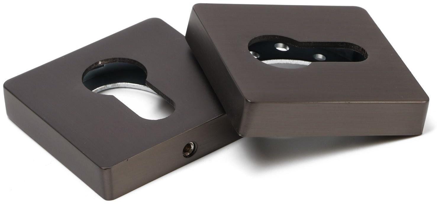 Накладка на цилиндровый механизм CAPPIO, квадратная, цвет графит, комплект.