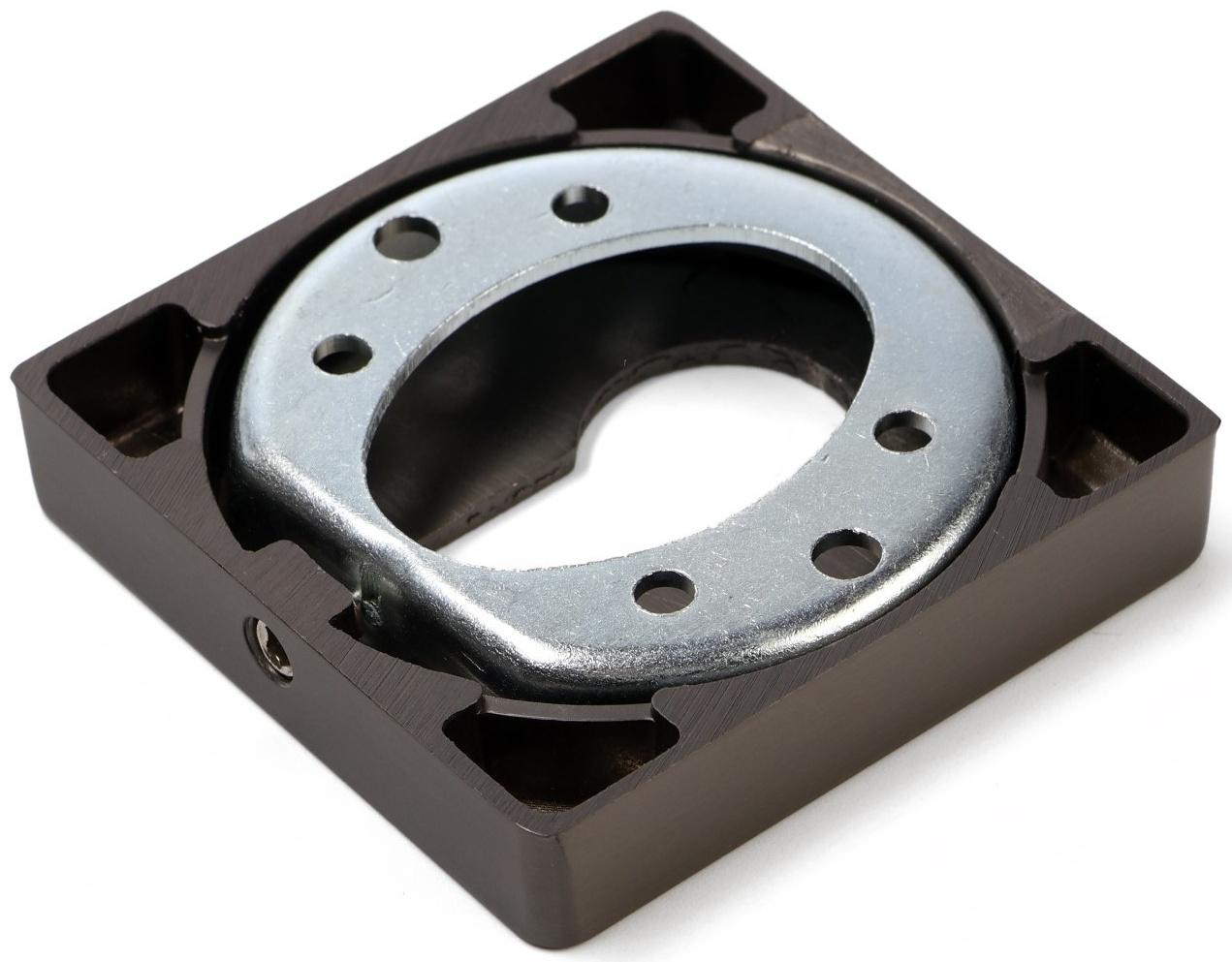 Накладка на цилиндровый механизм CAPPIO, квадратная, цвет графит, комплект.