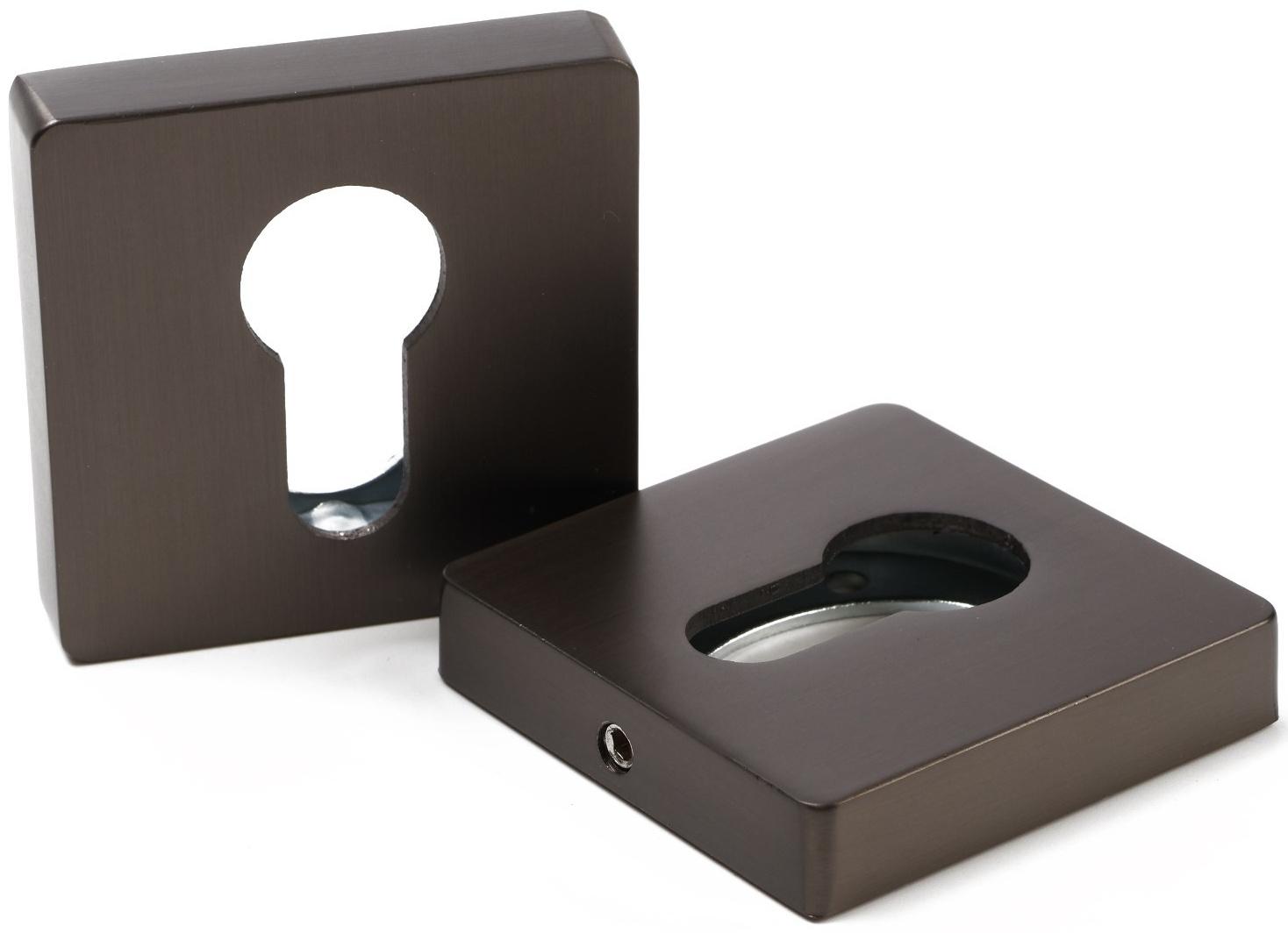 Накладка на цилиндровый механизм CAPPIO, квадратная, цвет графит, комплект.