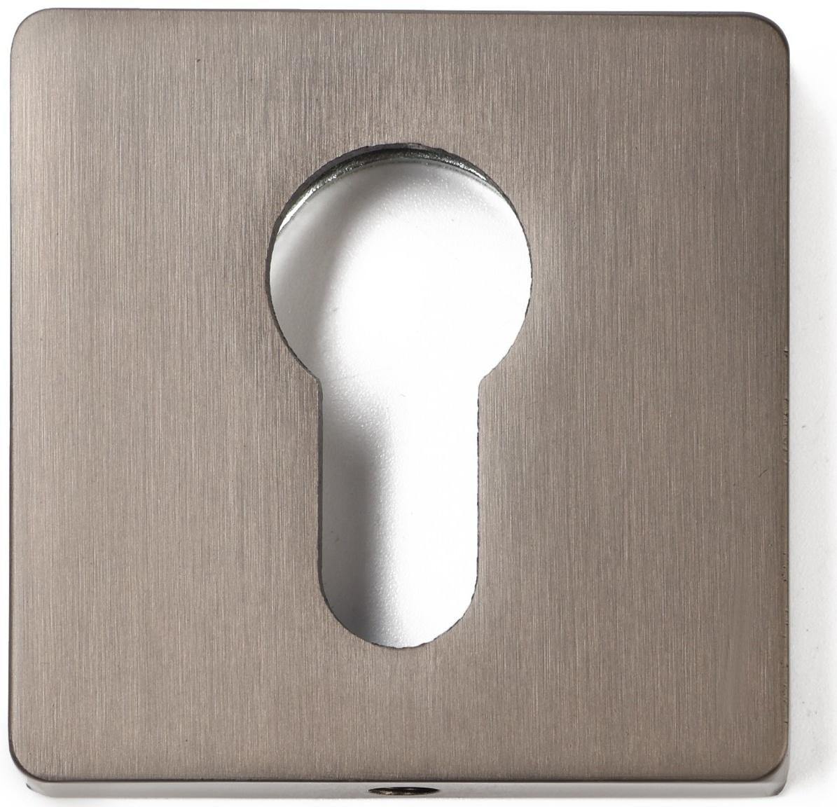 Накладка на цилиндровый механизм CAPPIO, квадратная, цвет графит, комплект.