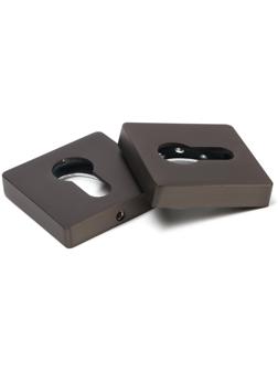 Накладка на цилиндровый механизм CAPPIO, квадратная, цвет графит, комплект.
