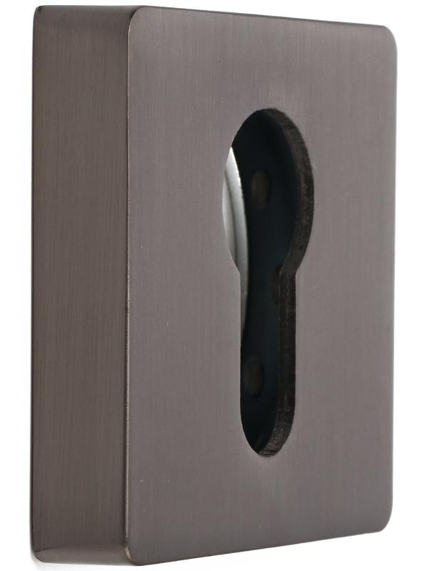 Накладка на цилиндровый механизм CAPPIO, квадратная, цвет графит, комплект.