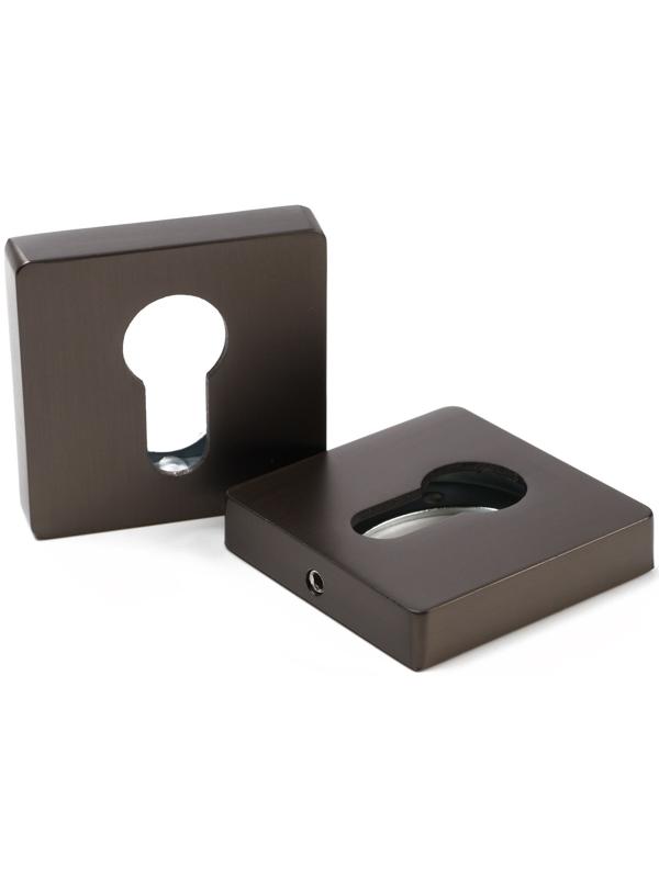 Накладка на цилиндровый механизм CAPPIO, квадратная, цвет графит, комплект.