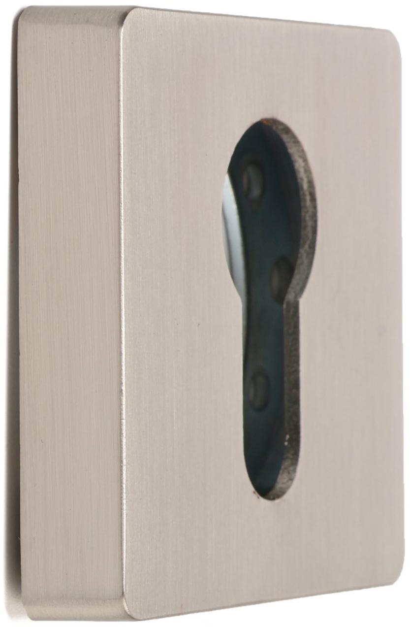 Накладка на цилиндровый механизм CAPPIO, квадратная, цвет сатиновый никель, комплект.