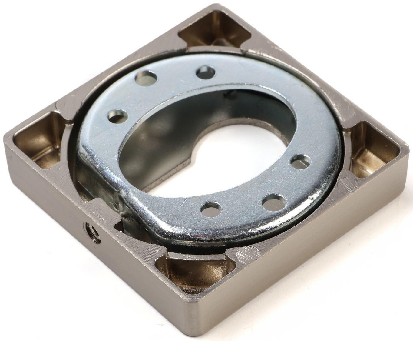 Накладка на цилиндровый механизм CAPPIO, квадратная, цвет сатиновый никель, комплект.