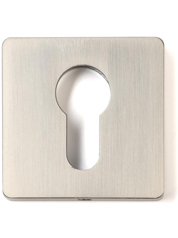 Накладка на цилиндровый механизм CAPPIO, квадратная, цвет сатиновый никель, комплект.