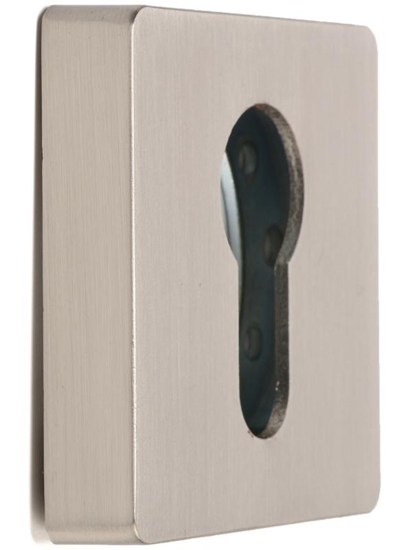 Накладка на цилиндровый механизм CAPPIO, квадратная, цвет сатиновый никель, комплект.