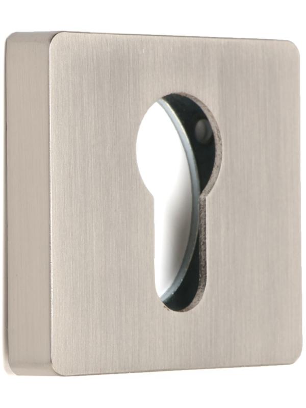 Накладка на цилиндровый механизм CAPPIO, квадратная, цвет сатиновый никель, комплект.