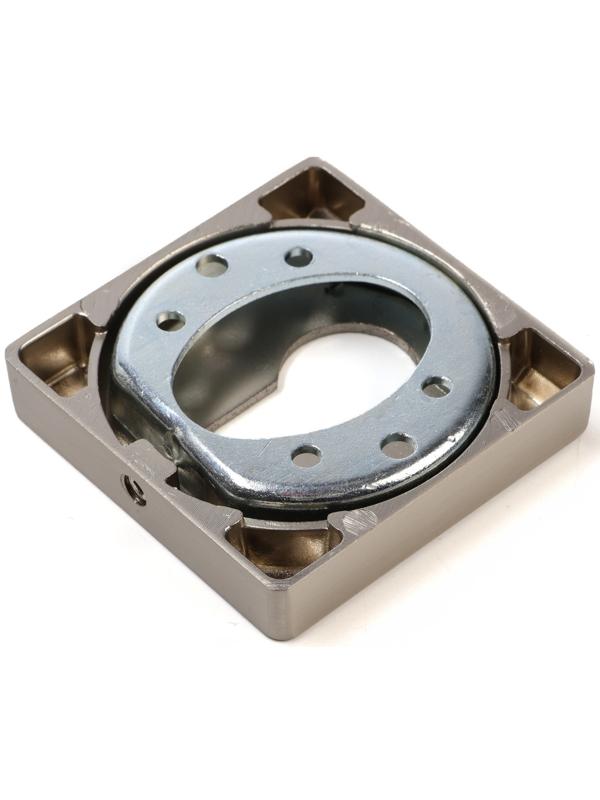 Накладка на цилиндровый механизм CAPPIO, квадратная, цвет сатиновый никель, комплект.