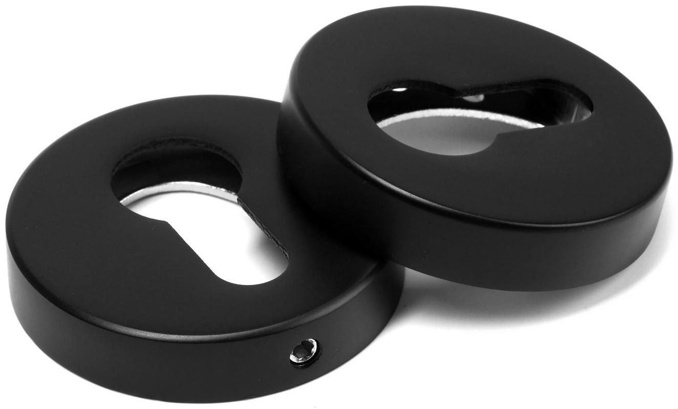 Накладка на цилиндровый механизм CAPPIO, круглая, цвет черный, комплект