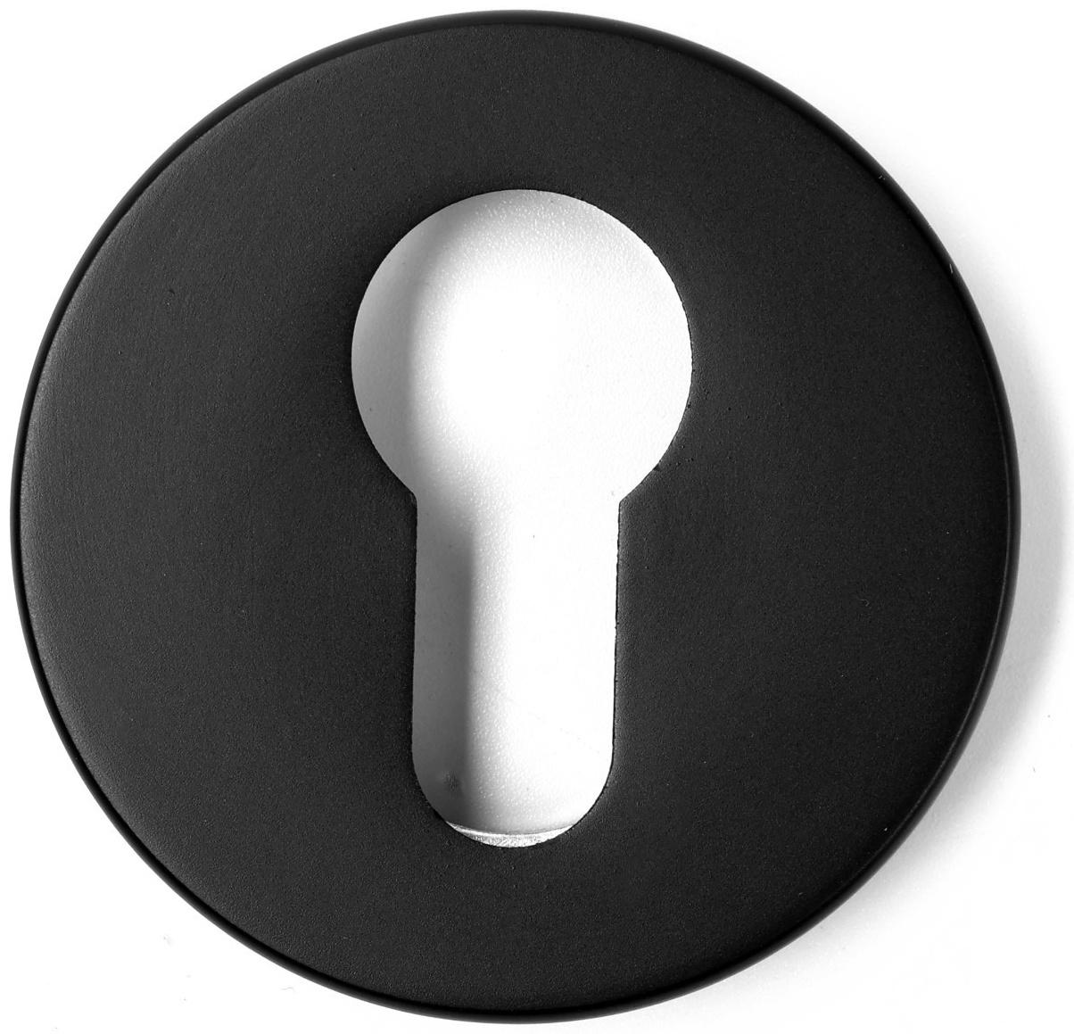 Накладка на цилиндровый механизм CAPPIO, круглая, цвет черный, комплект
