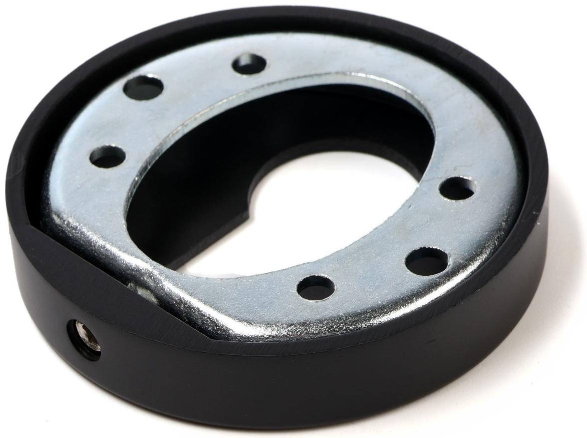 Накладка на цилиндровый механизм CAPPIO, круглая, цвет черный, комплект