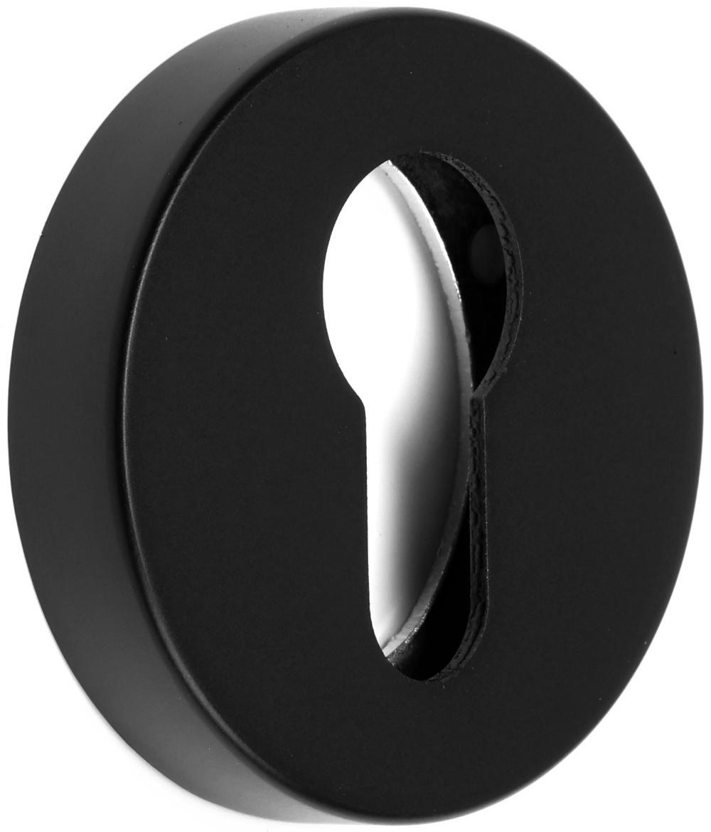 Накладка на цилиндровый механизм CAPPIO, круглая, цвет черный, комплект