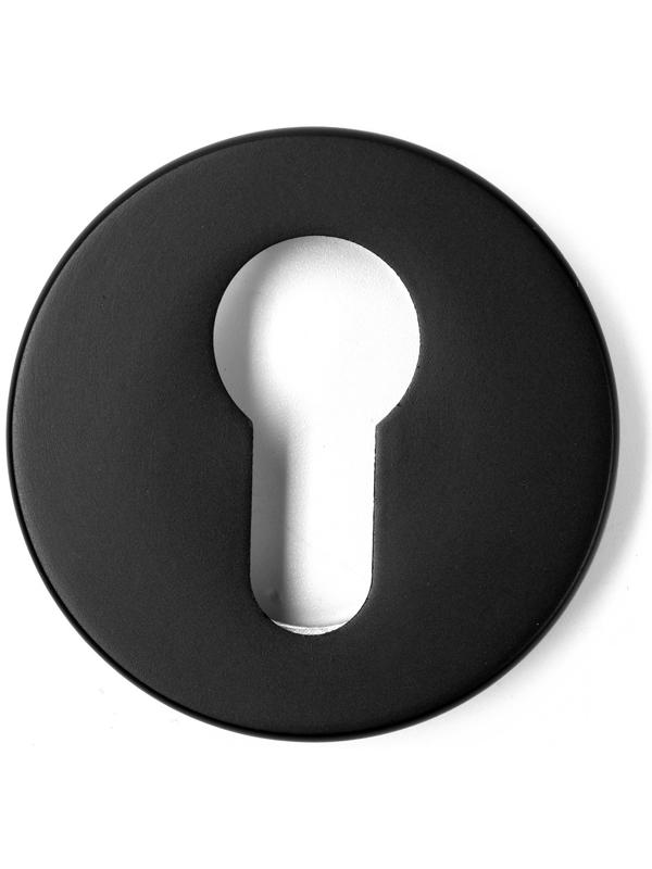Накладка на цилиндровый механизм CAPPIO, круглая, цвет черный, комплект