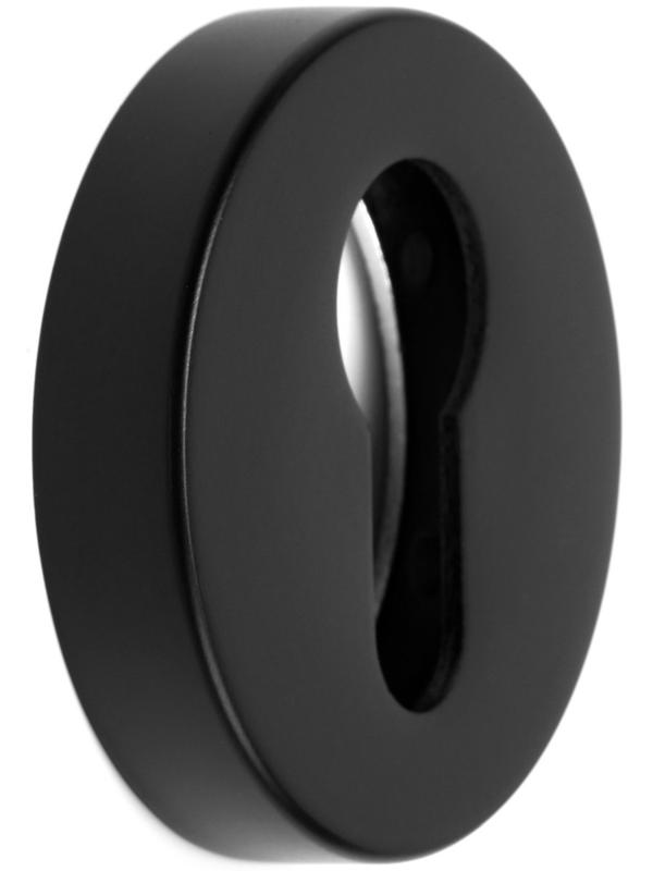 Накладка на цилиндровый механизм CAPPIO, круглая, цвет черный, комплект