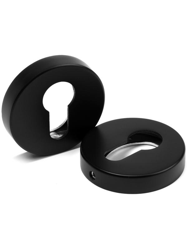 Накладка на цилиндровый механизм CAPPIO, круглая, цвет черный, комплект