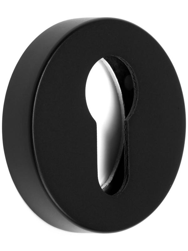 Накладка на цилиндровый механизм CAPPIO, круглая, цвет черный, комплект