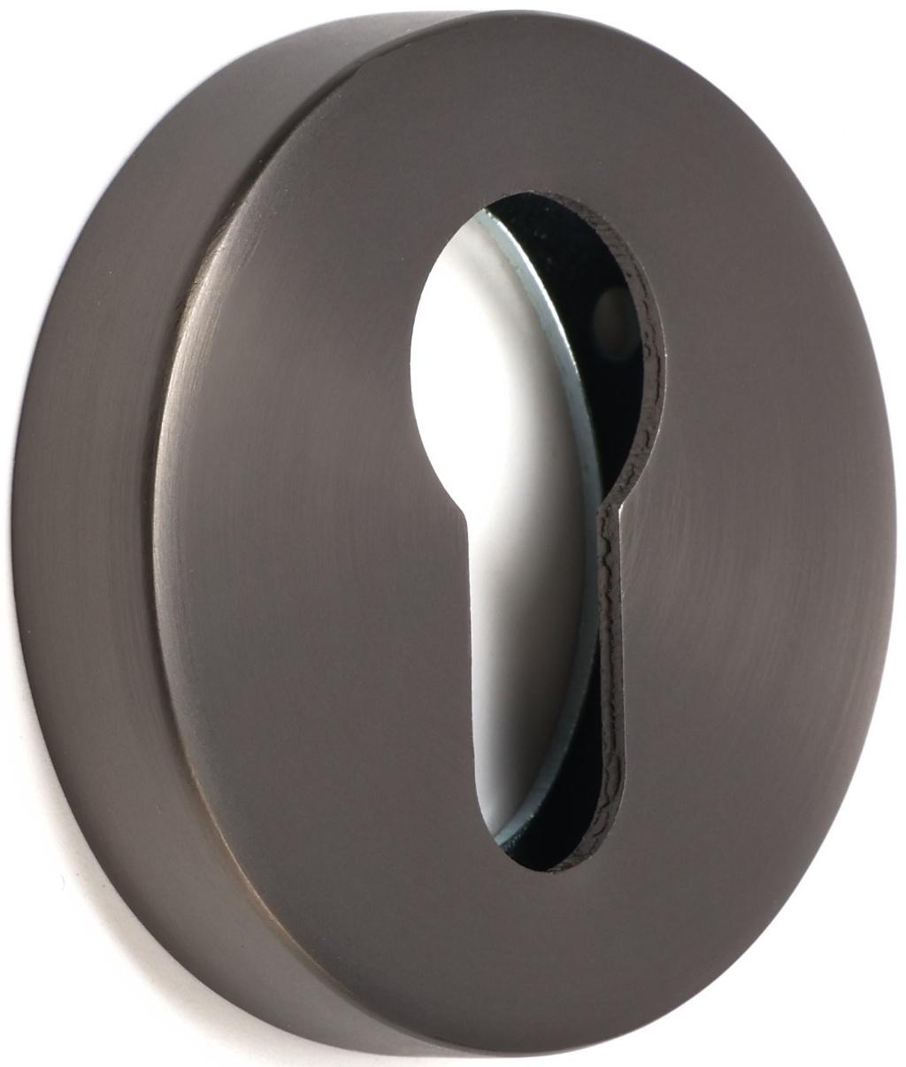 Накладка на цилиндровый механизм CAPPIO, круглая, цвет графит, комплект