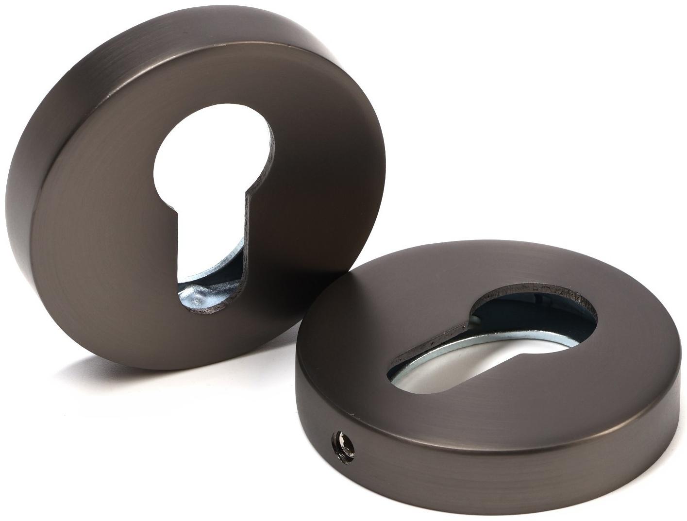 Накладка на цилиндровый механизм CAPPIO, круглая, цвет графит, комплект