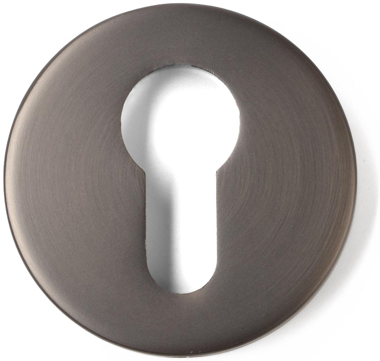 Накладка на цилиндровый механизм CAPPIO, круглая, цвет графит, комплект