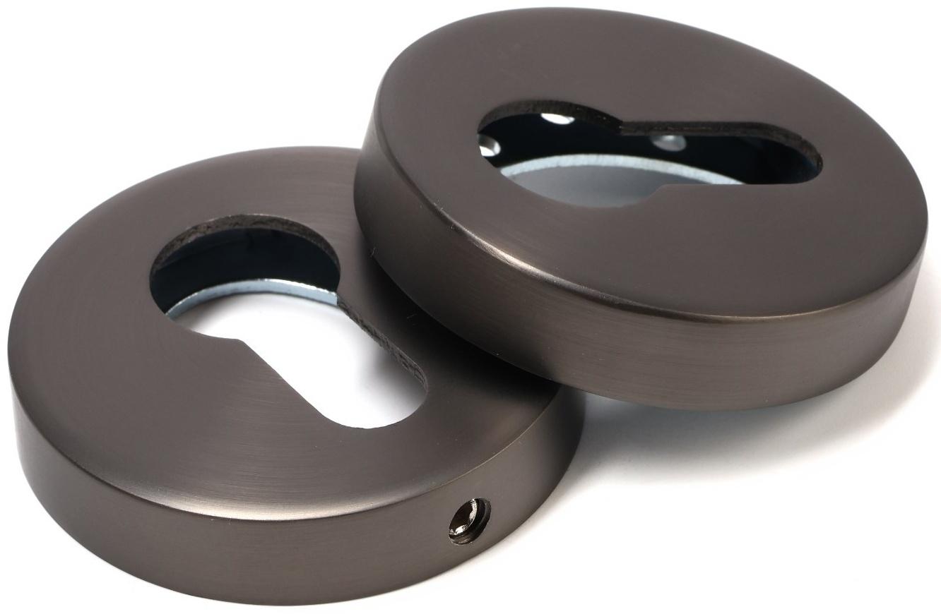 Накладка на цилиндровый механизм CAPPIO, круглая, цвет графит, комплект