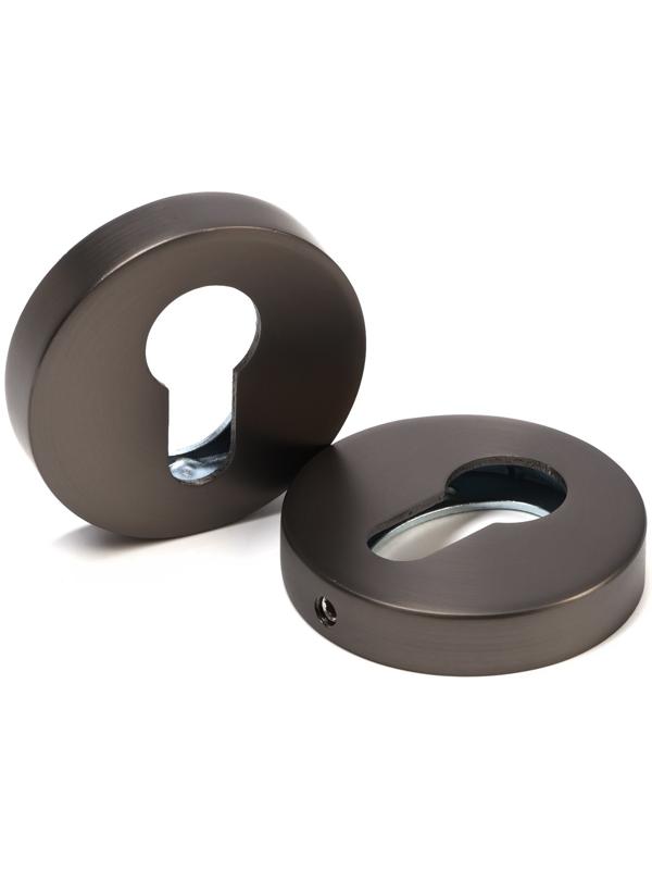 Накладка на цилиндровый механизм CAPPIO, круглая, цвет графит, комплект