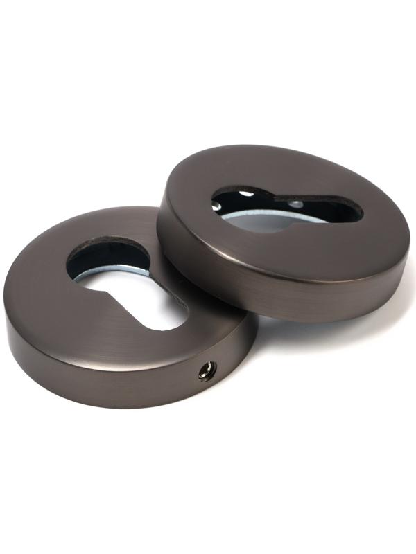 Накладка на цилиндровый механизм CAPPIO, круглая, цвет графит, комплект