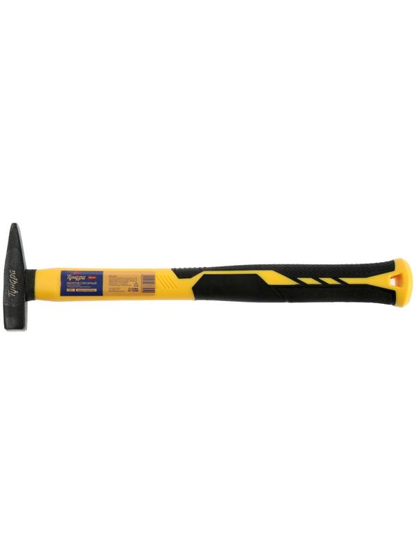 Молоток слесарный ТУНДРА ПРОФИ, квадратный боек, фиберглассовая 3К рукоятка, 100 г