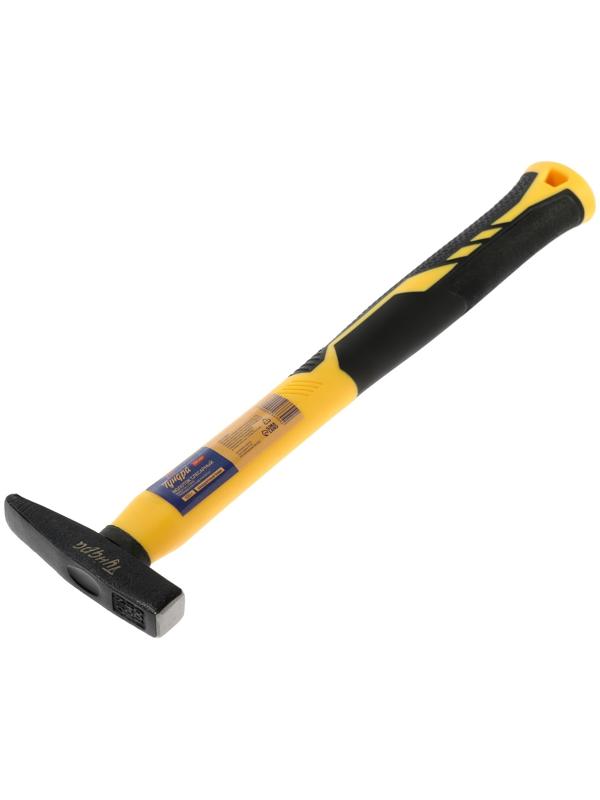 Молоток слесарный ТУНДРА ПРОФИ, квадратный боек, фиберглассовая 3К рукоятка, 100 г