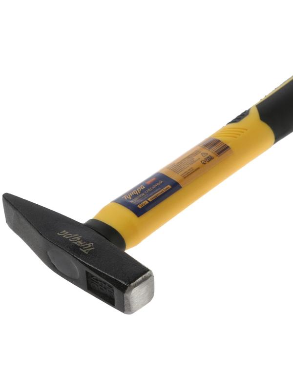 Молоток слесарный ТУНДРА ПРОФИ, квадратный боек, фиберглассовая 3К рукоятка, 200 г