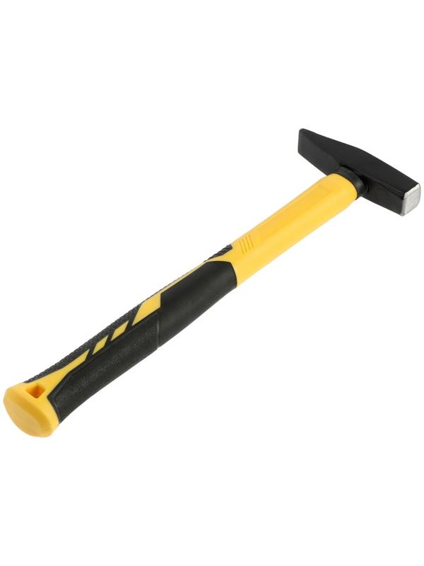 Молоток слесарный ТУНДРА ПРОФИ, квадратный боек, фиберглассовая 3К рукоятка, 200 г