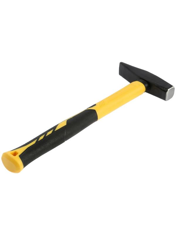 Молоток слесарный ТУНДРА ПРОФИ, квадратный боек, фиберглассовая 3К рукоятка, 300 г