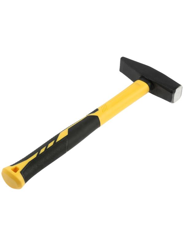 Молоток слесарный ТУНДРА ПРОФИ, квадратный боек, фиберглассовая 3К рукоятка, 400 г