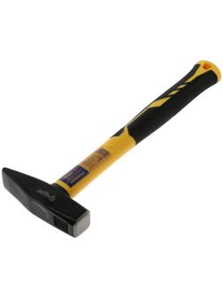 Молоток слесарный ТУНДРА ПРОФИ, квадратный боек, фиберглассовая 3К рукоятка, 500 г