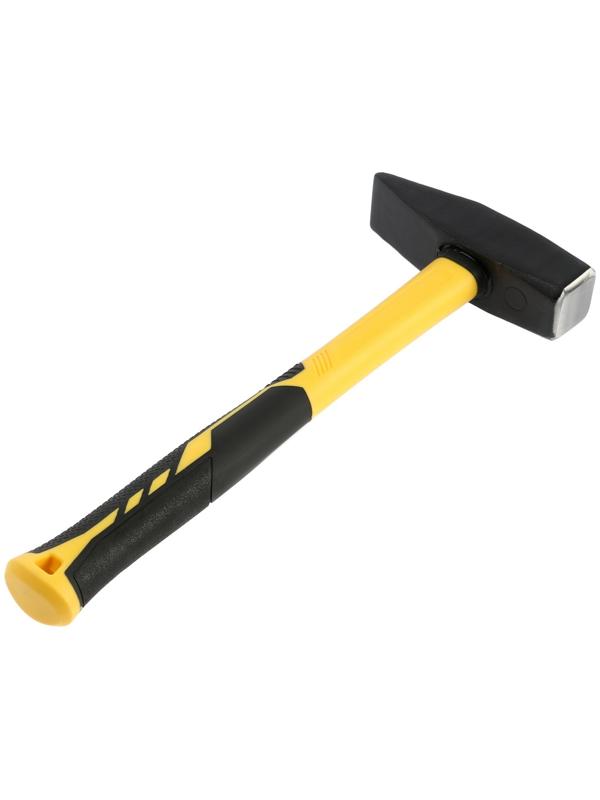 Молоток слесарный ТУНДРА ПРОФИ, квадратный боек, фиберглассовая 3К рукоятка, 1000 г