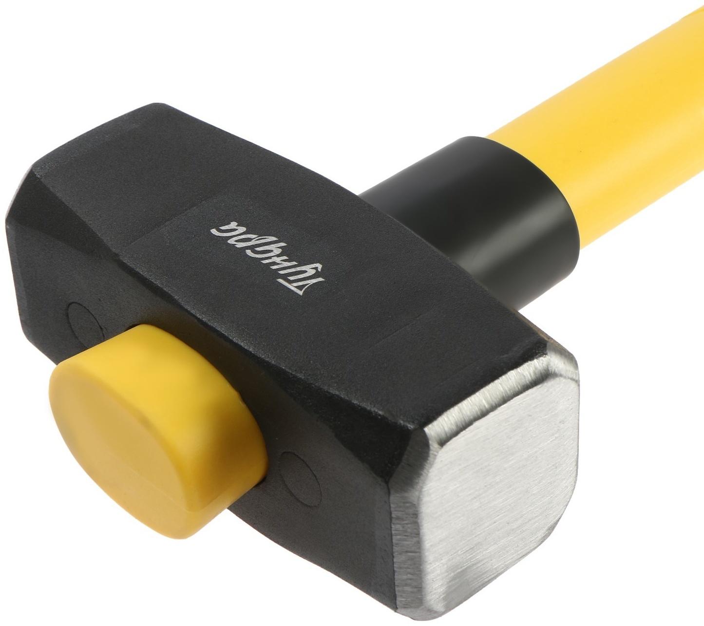 Кувалда кованая ТУНДРА ПРОФИ, обратный всад, длинная фиберглассовая 3К рукоятка 90 см, 3 кг