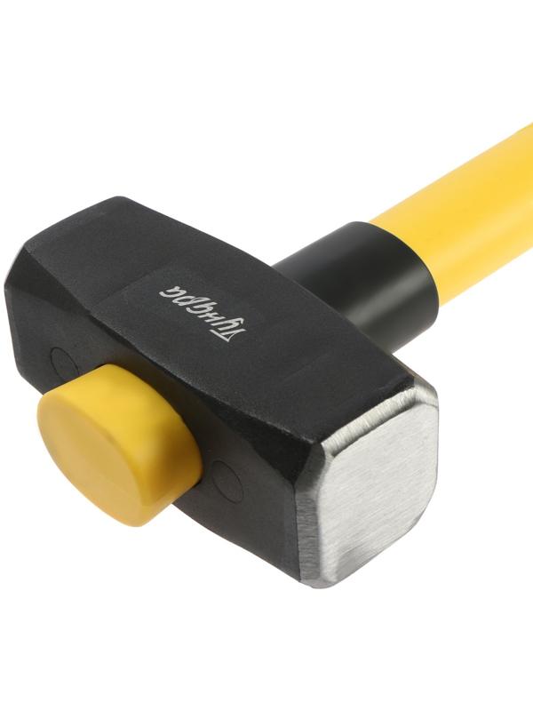 Кувалда кованая ТУНДРА ПРОФИ, обратный всад, длинная фиберглассовая 3К рукоятка 90 см, 3 кг