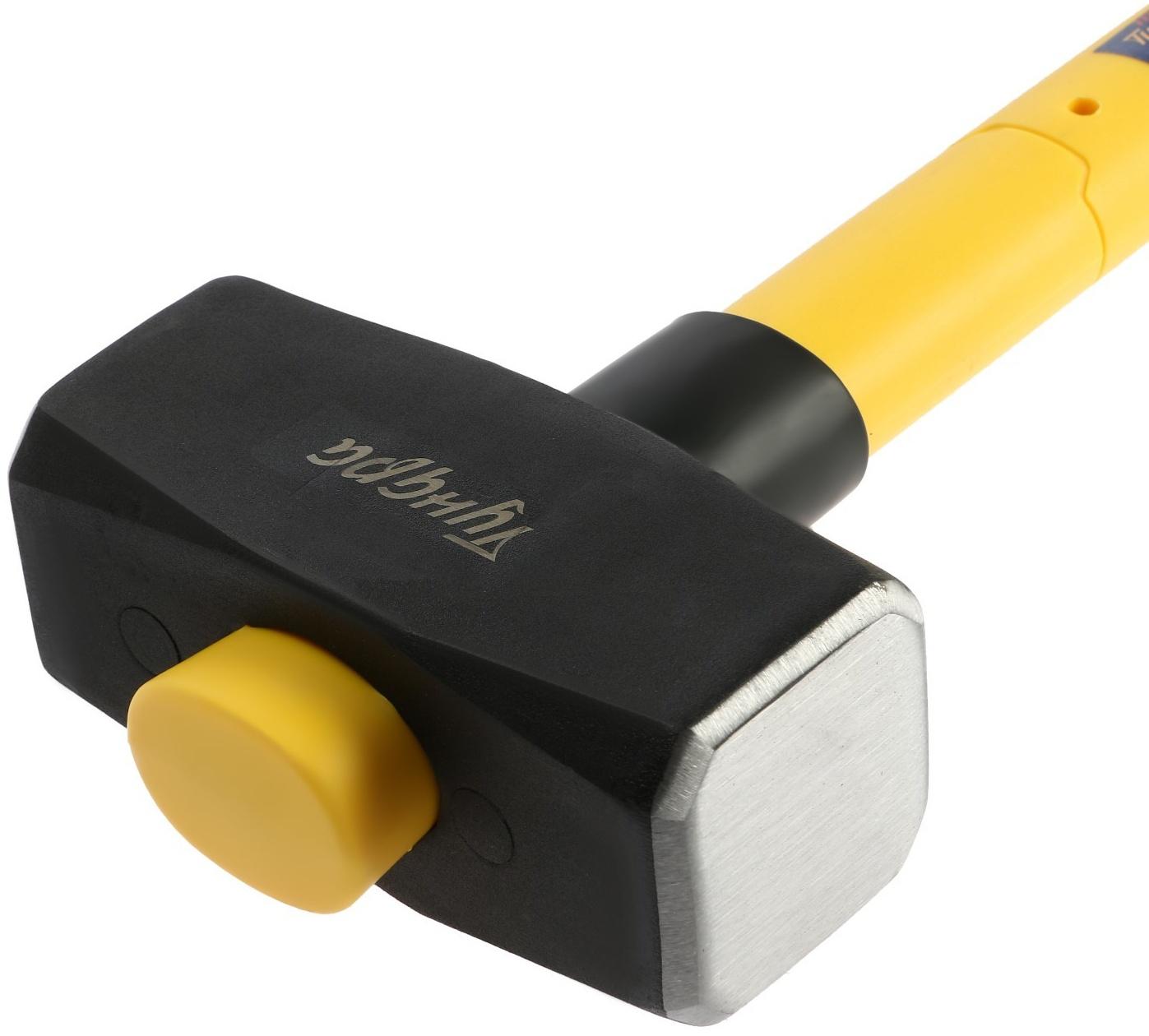 Кувалда кованая ТУНДРА ПРОФИ, обратный всад, длинная фиберглассовая 3К рукоятка 90 см, 4 кг