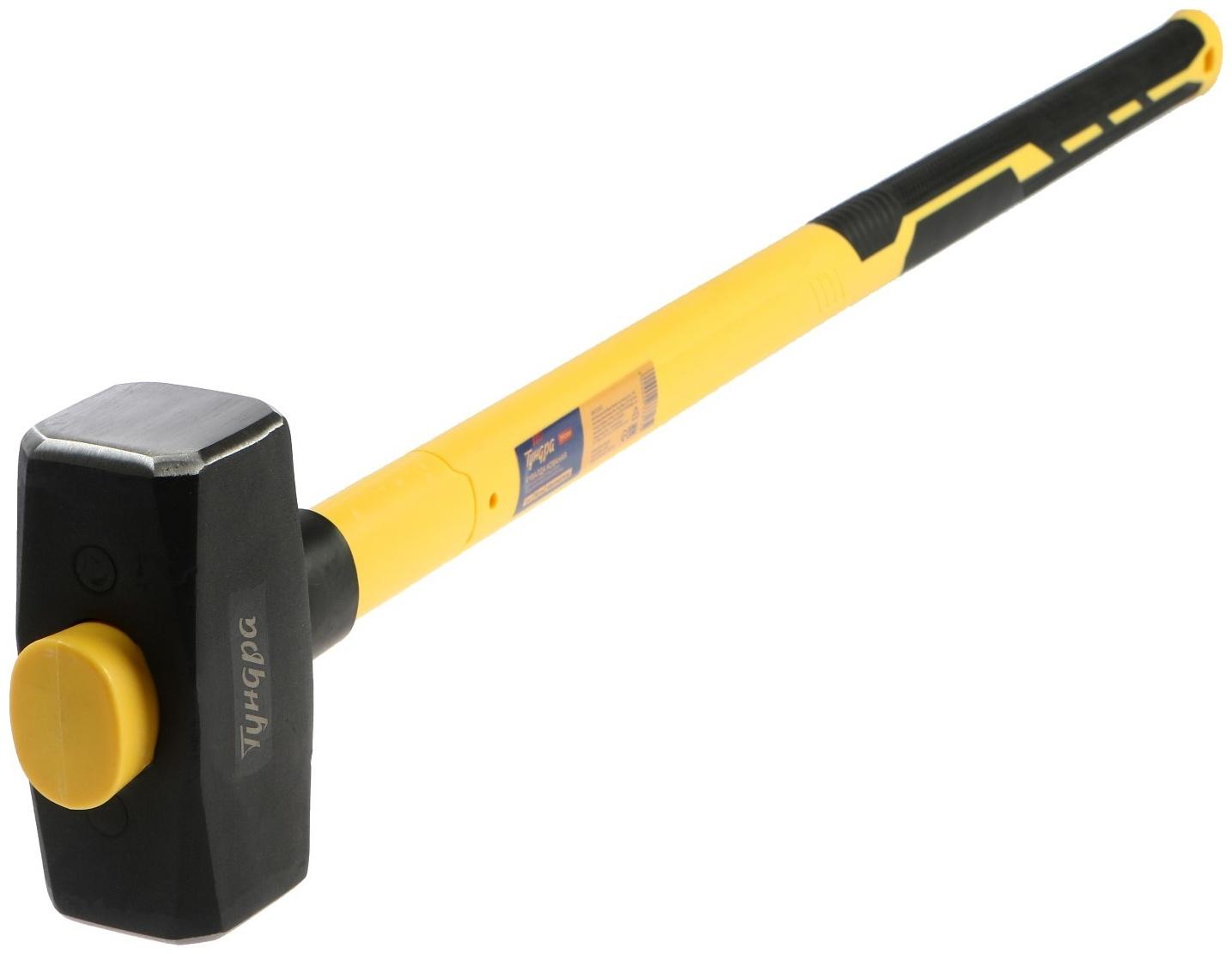 Кувалда кованая ТУНДРА ПРОФИ, обратный всад, длинная фиберглассовая 3К рукоятка 90 см, 4 кг