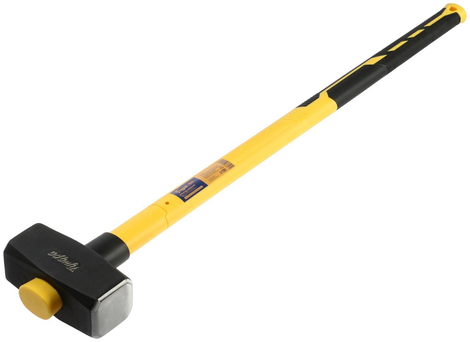 Кувалда кованая ТУНДРА ПРОФИ, обратный всад, длинная фиберглассовая 3К рукоятка 90 см, 4 кг