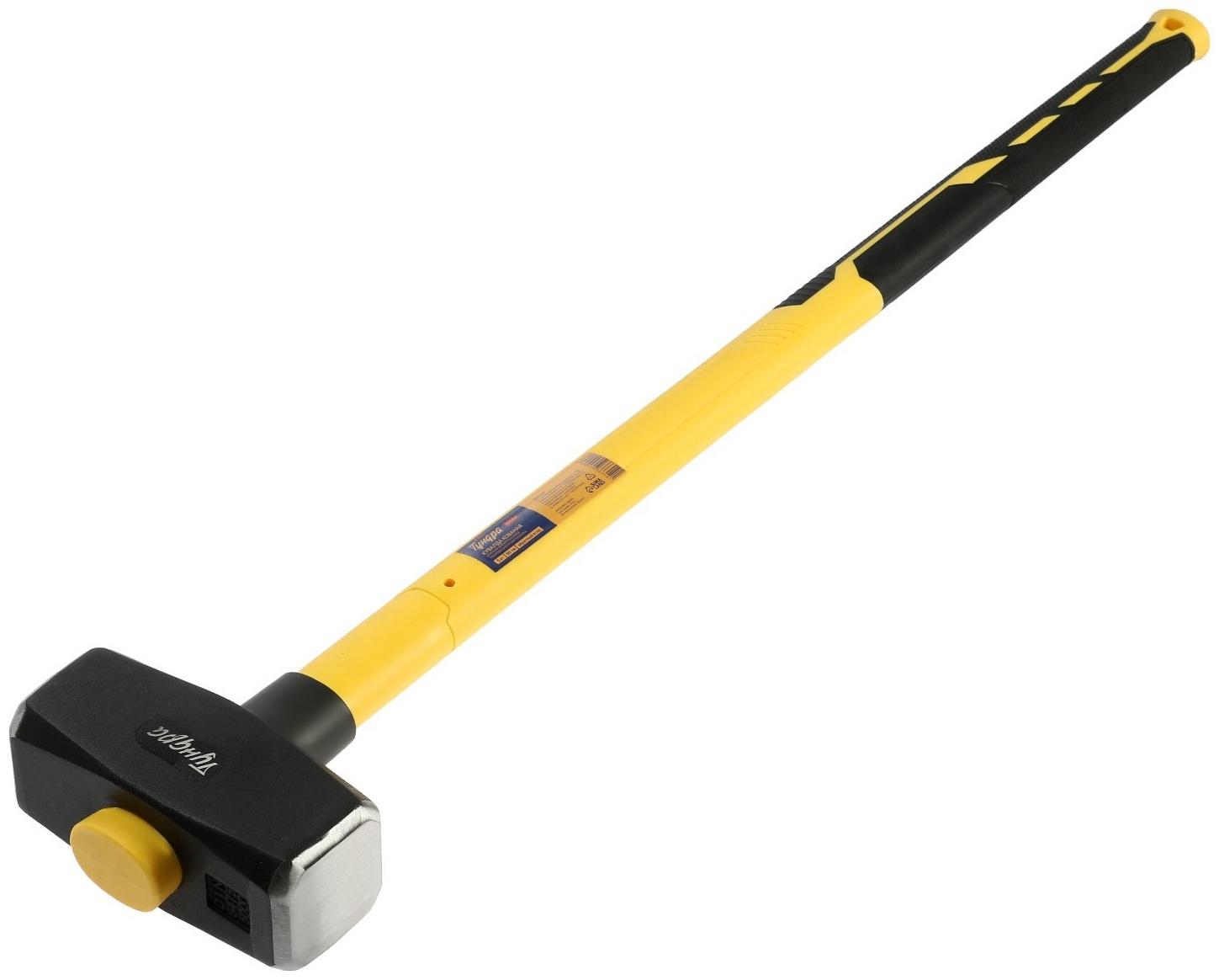 Кувалда кованая ТУНДРА ПРОФИ, обратный всад, длинная фиберглассовая 3К рукоятка 90 см, 5 кг