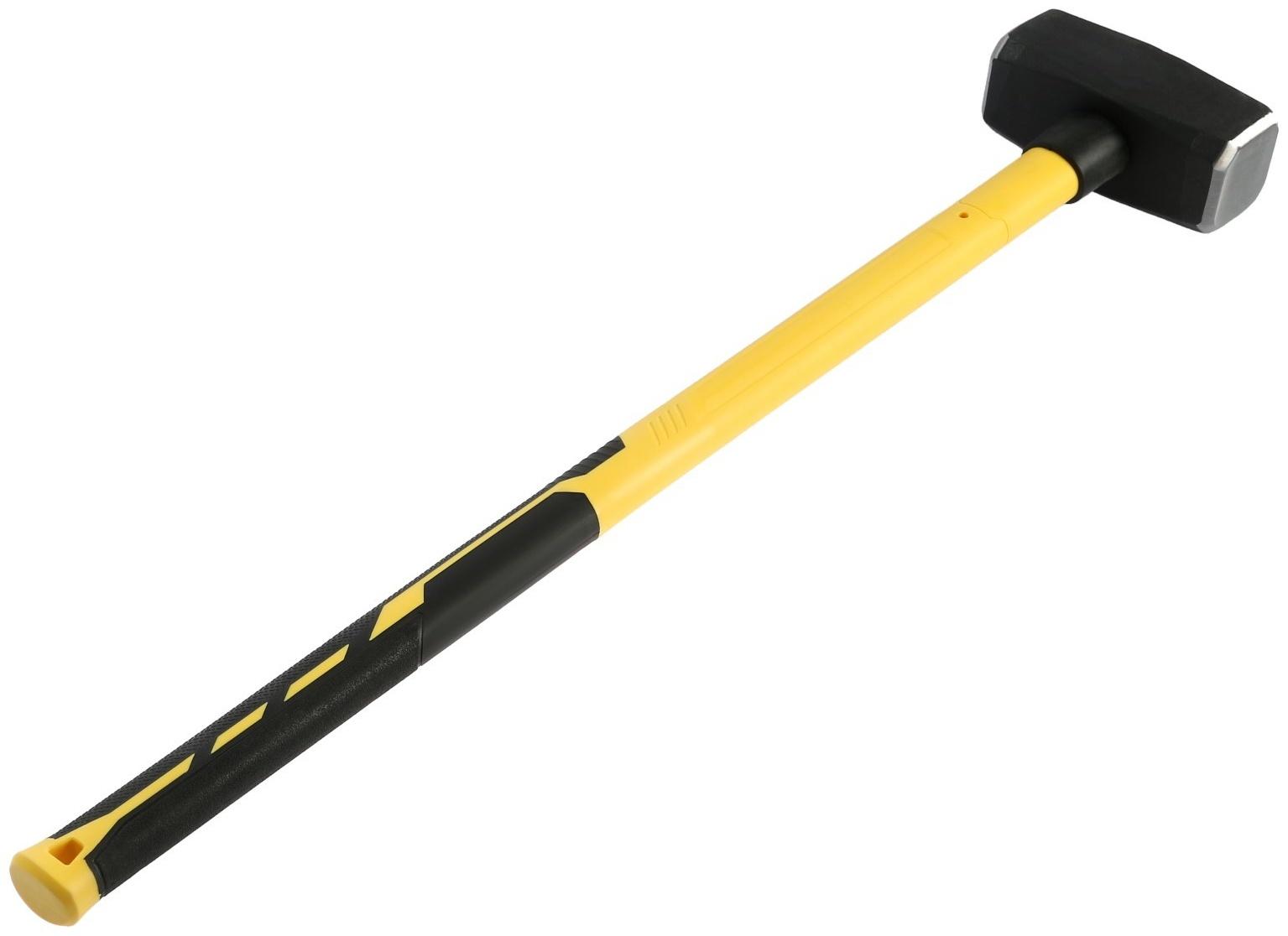 Кувалда кованая ТУНДРА ПРОФИ, обратный всад, длинная фиберглассовая 3К рукоятка 90 см, 5 кг